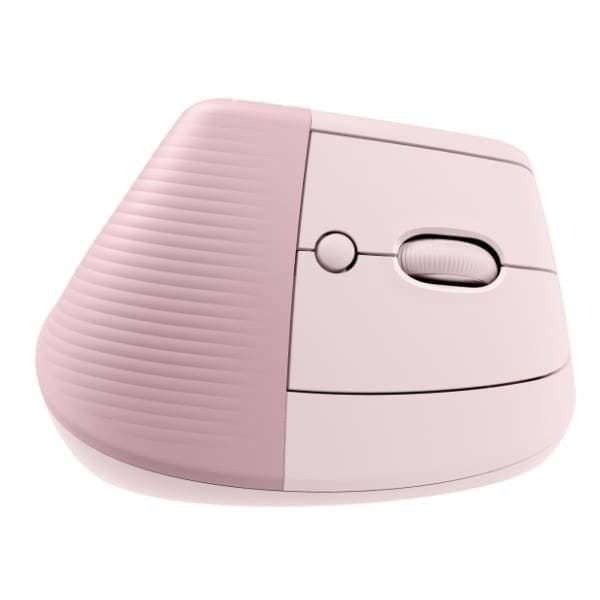 LOGITECH vertikalni bežični miš LIFT roze 2