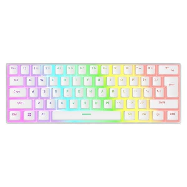 RAMPAGE tastatura Radiant K11 Blue Switch bela 0