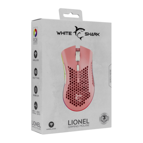 WHITE SHARK bežični miš WGM 5012 Lionel roze 7