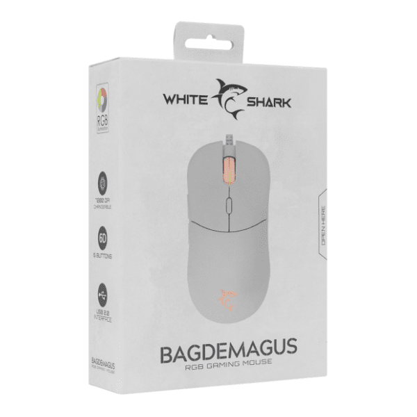WHITE SHARK miš GM 5010 Bagdemagus beli 6