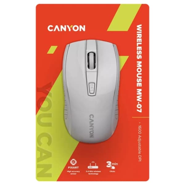 CANYON bežični miš MW-7 (CNE-CMSW07W) beli 5