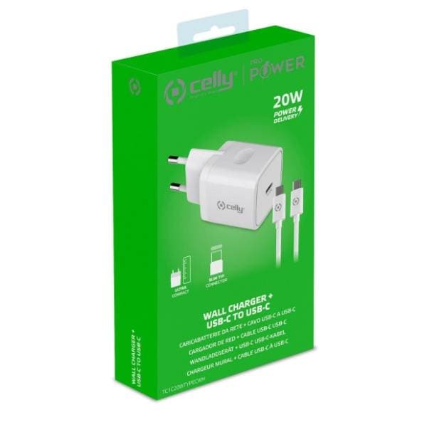 CELLY punjač 20W TC1C20WTYPECWH 2