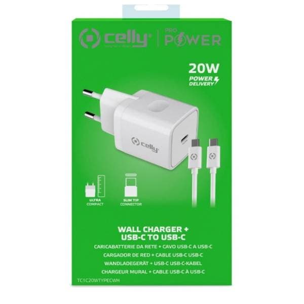 CELLY punjač 20W TC1C20WTYPECWH 3