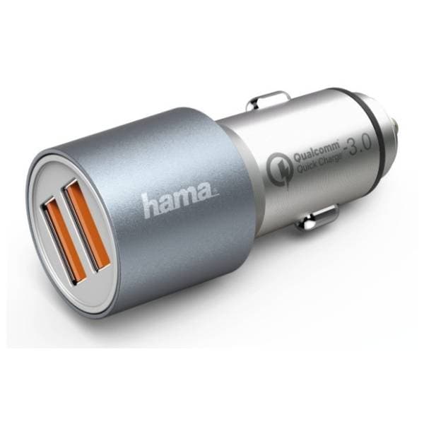 HAMA auto punjač 173654 Quick 2xUSB 6A 0