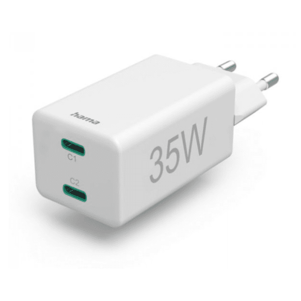 HAMA adapter PD/Qualcomm 2xUSB-C 35W 0