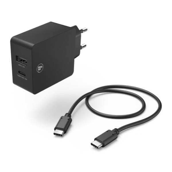 HAMA punjač USB-C+USB-A 30W kabl 1m 0
