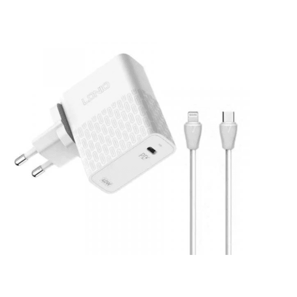 LDNIO punjač USB 3.0 40W sa kablom Tip C na lightning (muški) 1