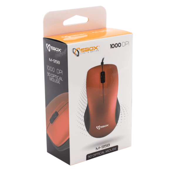 S BOX miš M-958 crveni 3