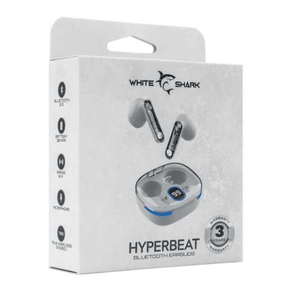 WHITE SHARK slušalice GEB-TWS37-HyperBeat bele 3