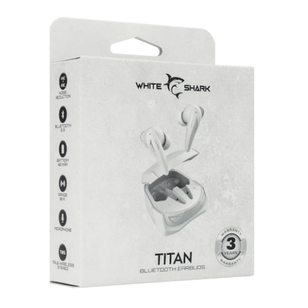 WHITE SHARK slušalice GEB-TWS96 Titan bele 3