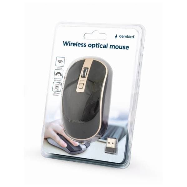 GEMBIRD bežični miš MUSW-4B-06-BG black-gold 3