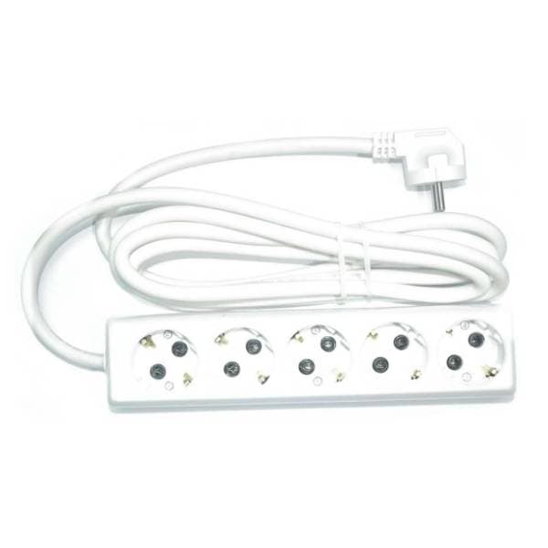 TEHNOELEKTRO produžni kabl 5 mesta 3m 2.5mm2 Šifra PPK05-3/WH 0