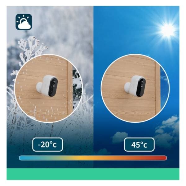 ARLO kamera za video nadzor VMC3250-100EUS Essential Outdoor 2K White Set od 2. kamere 4