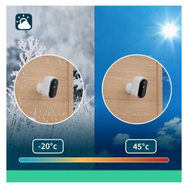 ARLO kamera za video nadzor VMC3350-100EUS Essential Outdoor 2K White Set od 3 kamere 4