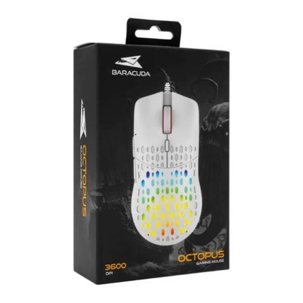 BARACUDA miš BGM 022 Octopus beli 4