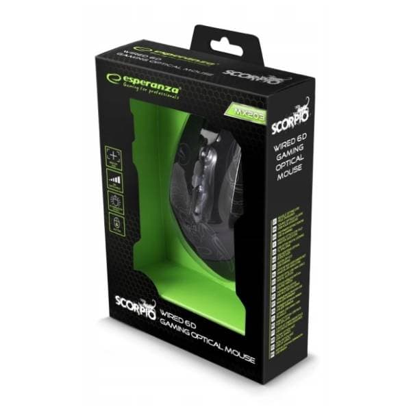 ESPERANZA miš Apache EGM403G zeleni 3
