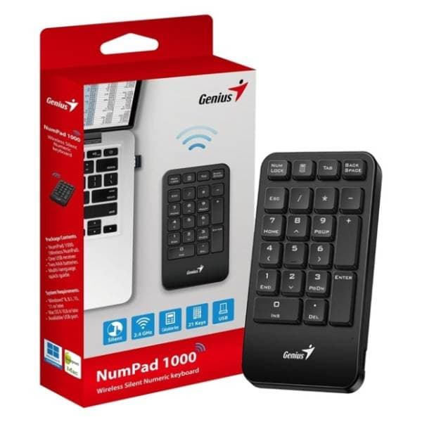 GENIUS bežična numerička tastatura Numpad 1000 USB 2