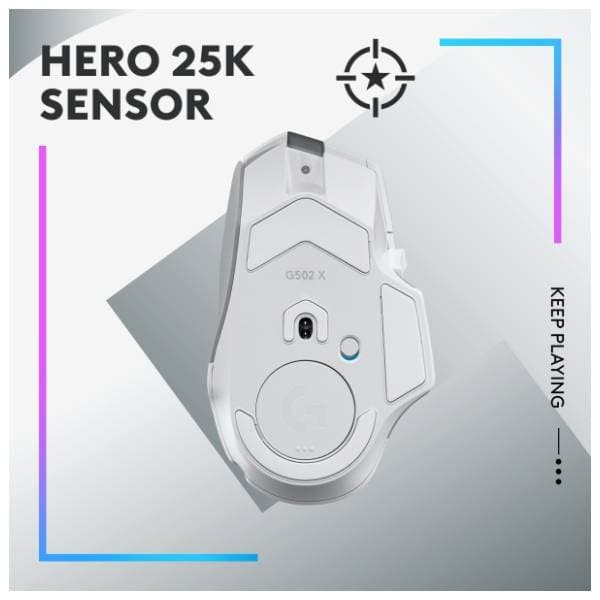 LOGITECH bežični miš G502 X Plus beli 3