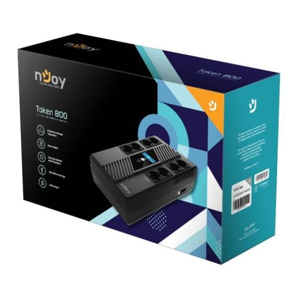 nJoy Token 800 480W UPCSBLS680TTOAZ01B UPS uređaj 4