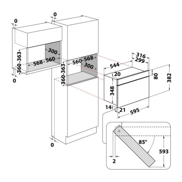 WHIRLPOOL ugradna mikrotalasna rerna MBNA900B 9