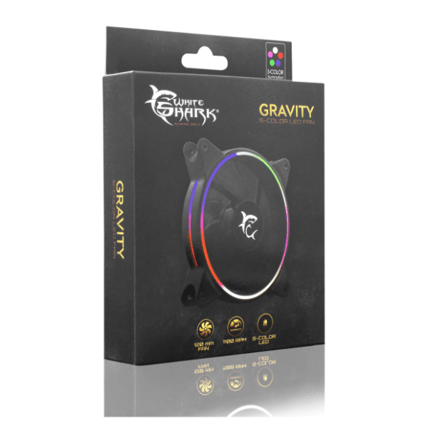 WHITE SHARK 1250-02B-F GRAVITY ventilator za PC 2