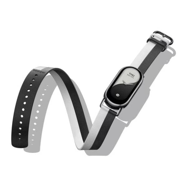 XIAOMI Mi Smart Band 8 Double wrap strap black and white narukvica 1