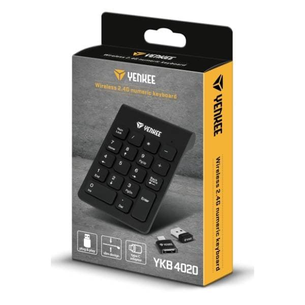 YENKEE bežična numerička tastatura YKB 4020 WL 3