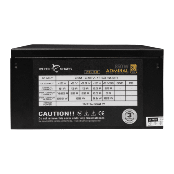 WHITE SHARK napajanje Admiral 850W 3