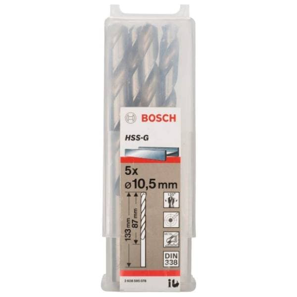 BOSCH HSS-G, DIN 338 10.5x87x133mm burgija za metal 0