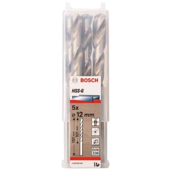 BOSCH HSS-G DIN 338 12 x 101 x 151 mm burgija za metal 0