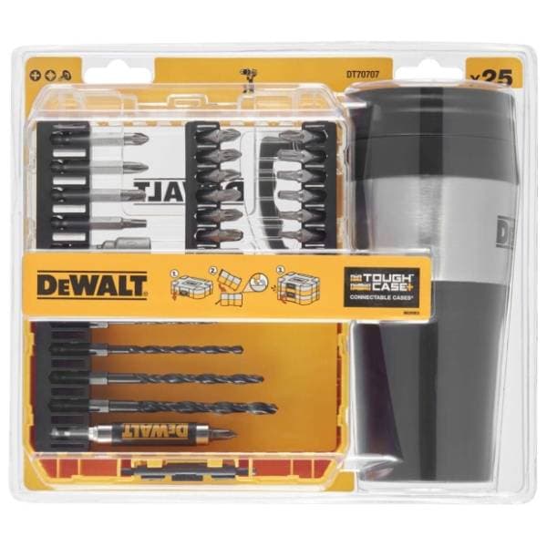 DeWALT DT70707 25-delni set nastavaka odvijača + šolja 1
