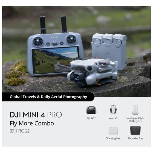 DJI Mini 4 Pro Fly More Combo (DJI RC 2) dron sa Smart daljinskim upravljačem 6