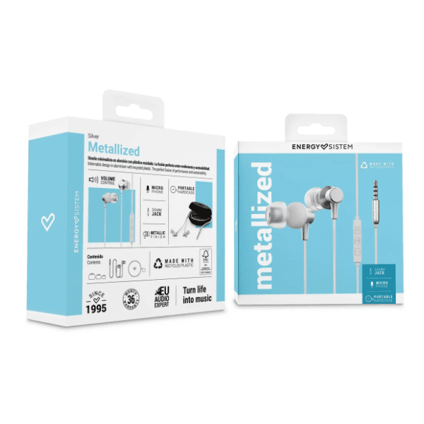 ENERGY SISTEM slušalice Metallized Silver (M45722) 5