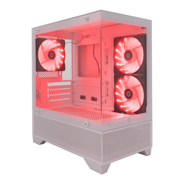 WHITE SHARK kućište Torpedo White + 3 x Impulse ventilatora 0