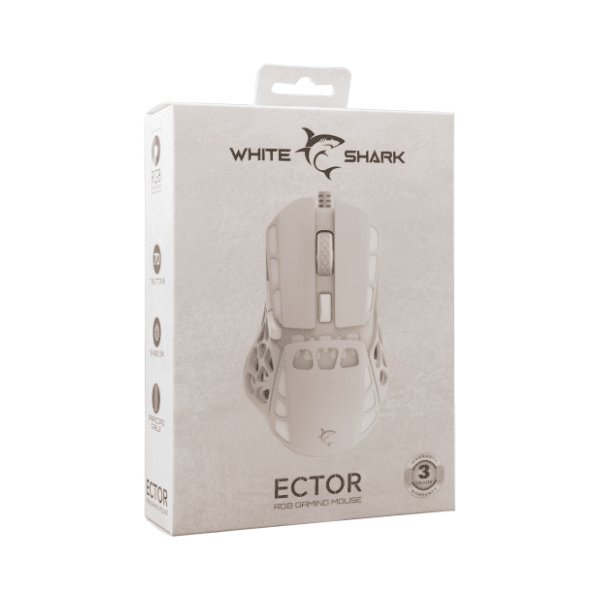 WHITE SHARK miš GM 5016 Ector beli 5
