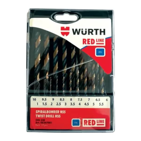 WURTH RED LINE HSS (06247001), 19kom set burgija za metal 0