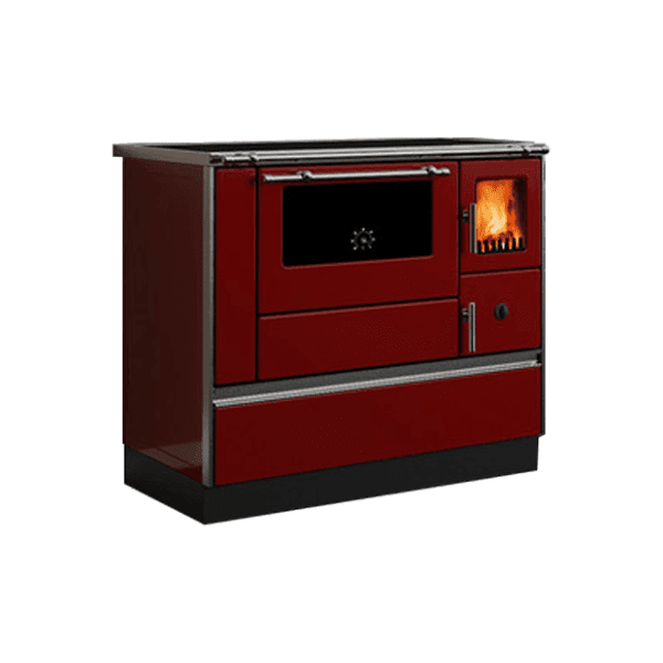 ALFA PLAM šporet na čvrsto gorivo 90H Dominant crveni levi 0