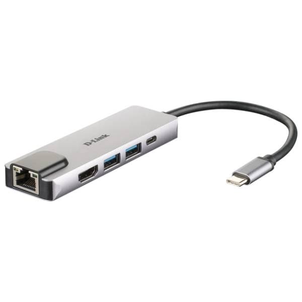 D-Link USB Hub 5-in-1 DUB-M520 srebrni 0