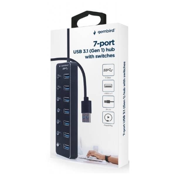 GEMBIRD USB Hub 7-in-1 sa prekidačima (UHB-U3P7P-01) 4