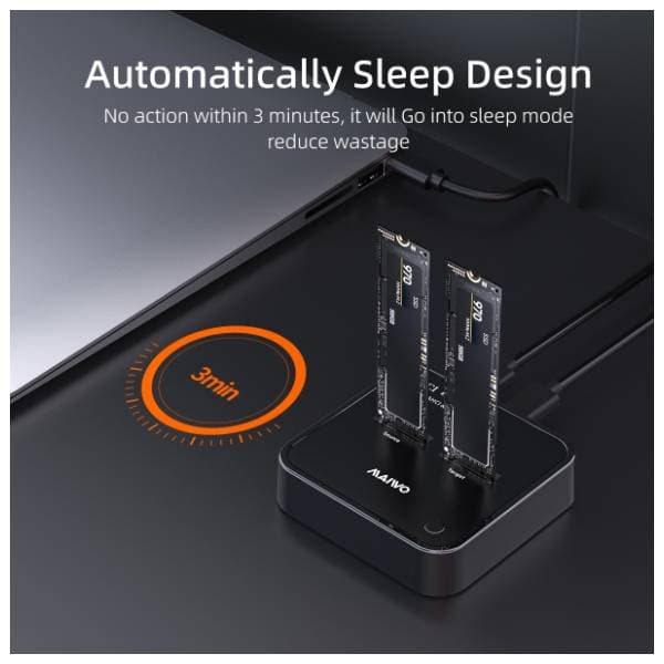 MAIWO Docking station USB-C 3.2/2x M.2 NVMe Clone (K3016P2) 6