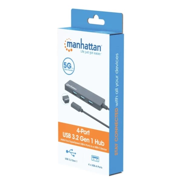 MANHATTAN USB Hub 4-in-1 USB 3.2 (164924) 4