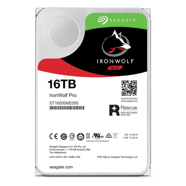 SEAGATE hard disk 16TB ST16000NT001 IronWolf Pro 3