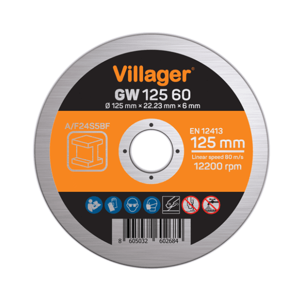 VILLAGER GW 125 60 brusna ploča za metal 0