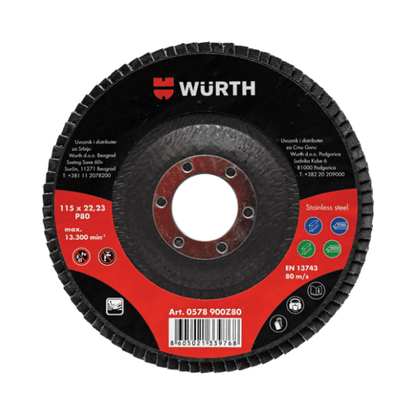 WURTH 0578900Z60 lamelarni brusni disk 0