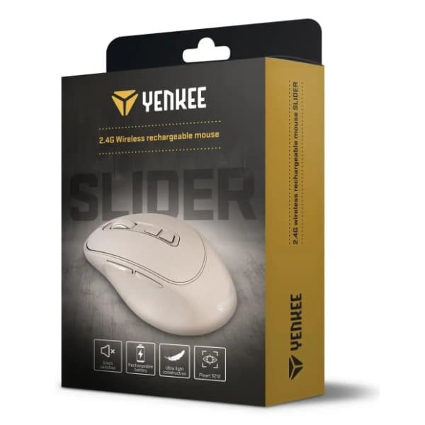 YENKEE bežični miš YMS 2080BG WL SLIDER bež 3