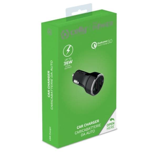 CELLY auto punjač Ultra Turbo USB-A 36W 2