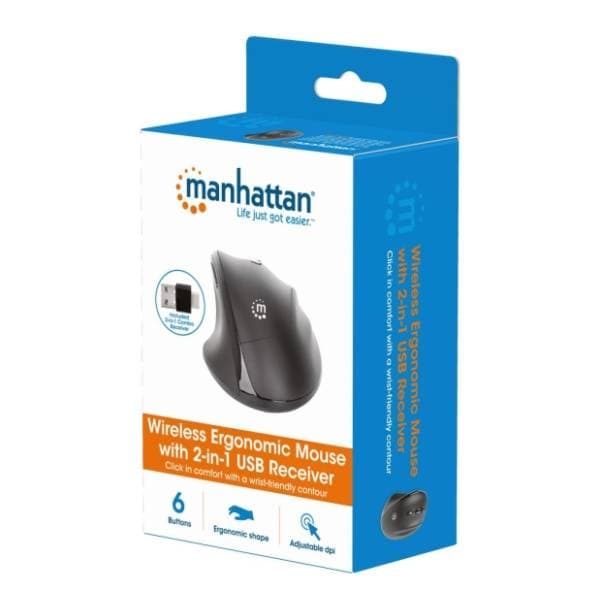 MANHATTAN bežični miš Ergonomic 190237 6