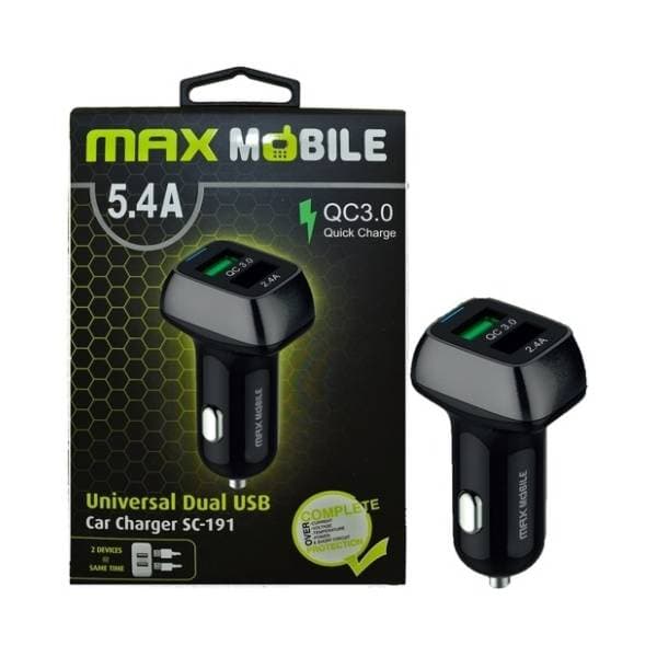 MAX MOBILE auto punjač DUO SC-191 0