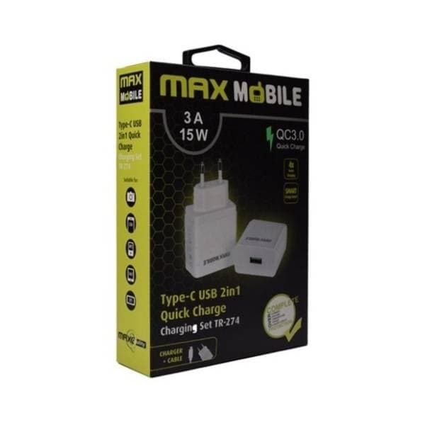 MAX MOBILE punjač 2u1 Type-C 0