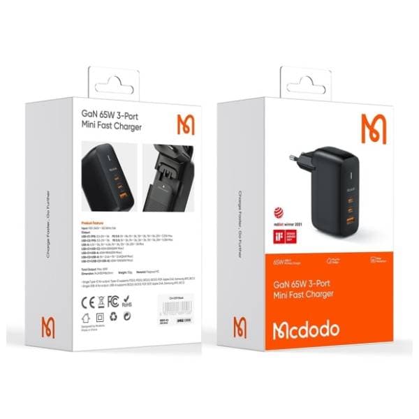 MCDODO adapter CH-0291 USB-C/USB-A 65W 3
